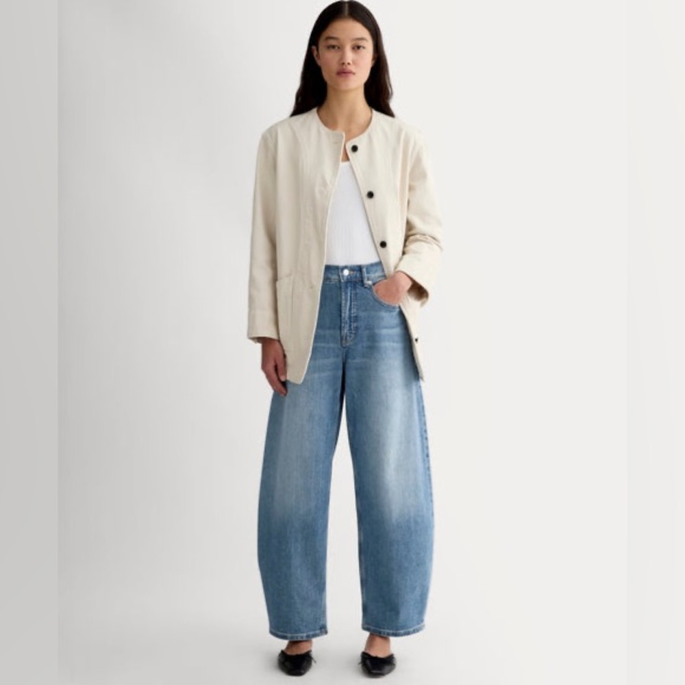 Everlane Way High Curve Arc Jean Mid Wash High Rise 27 R EUC
